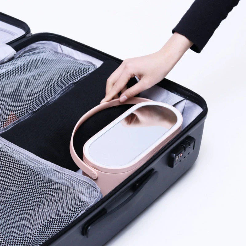 LuxeCase - Travel Portable Makeup Organizer Box With LED