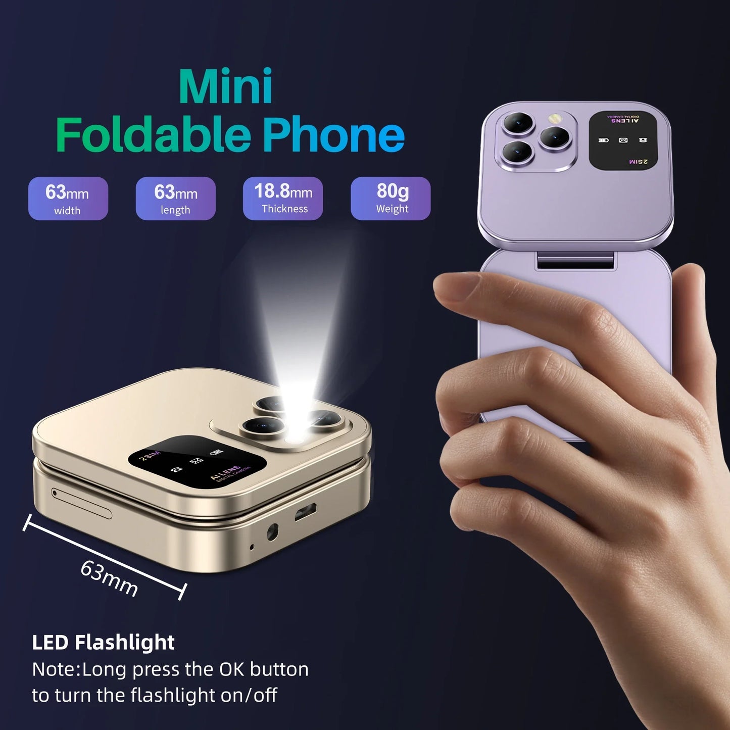 SnapCell - Ny mini-vikbar mobiltelefon