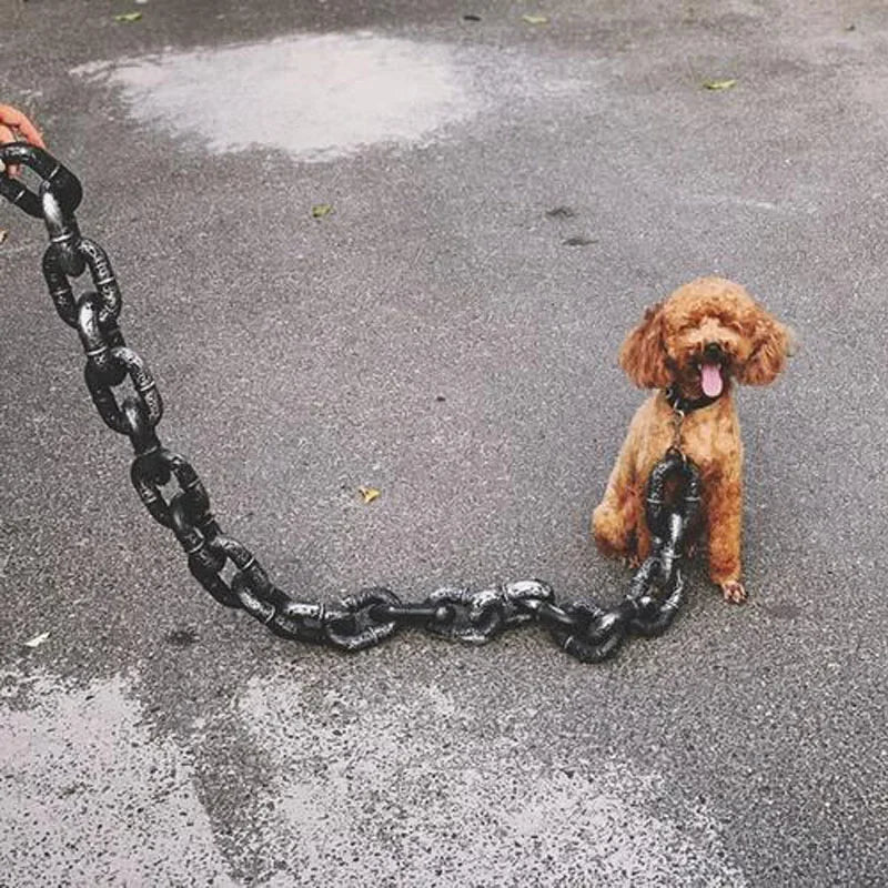 PawChain Couture - Överdimensionerat fejkat kedjekoppel för hundar